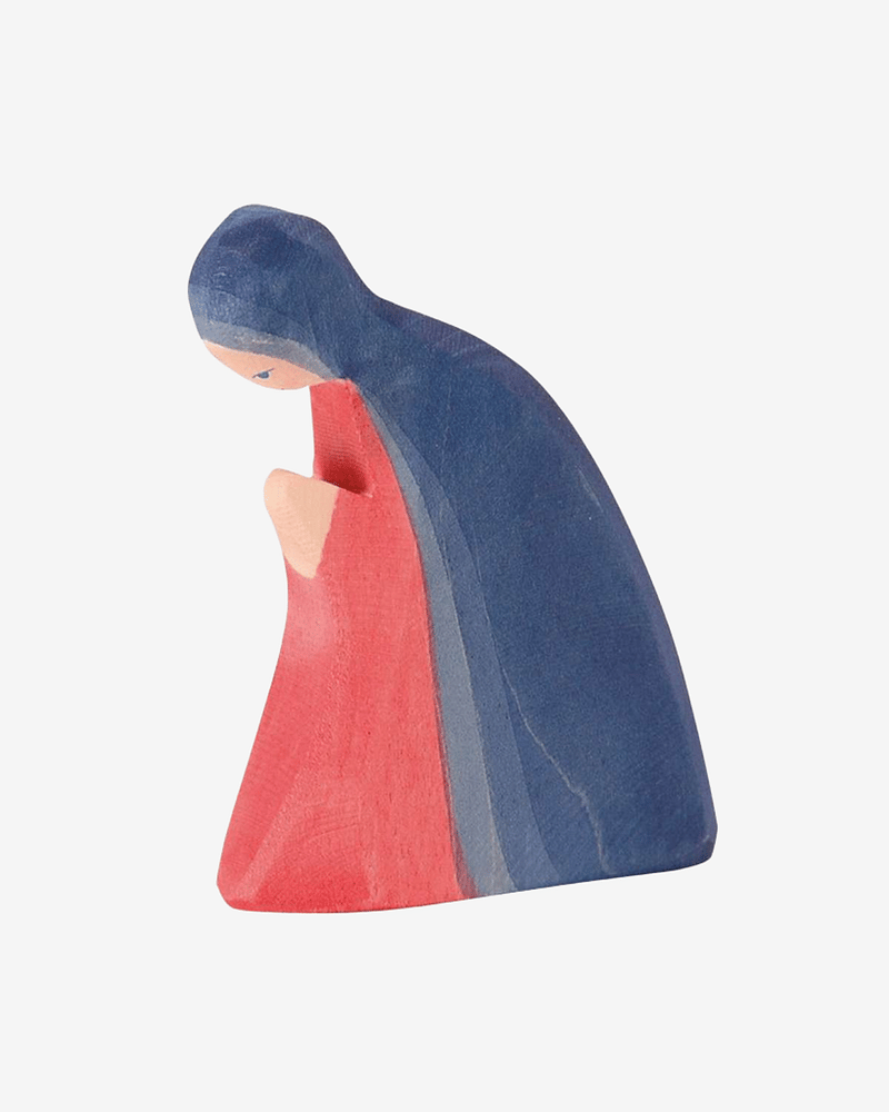 Trefigur Maria - Håndlaget | Julekrybbe Figur