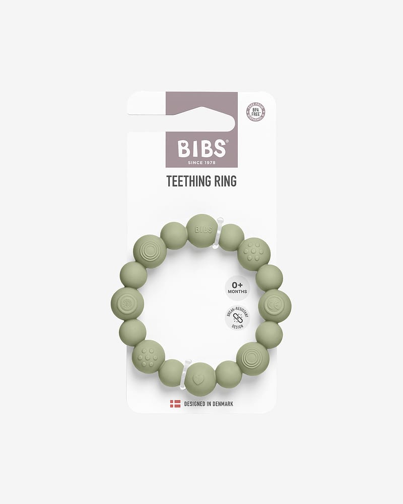 Biteleke i Silikon - Ergonomisk, antigli grep | Teething Ring Beaded