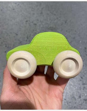 Lekebil i tre - Håndlaget Treleke - 10cm