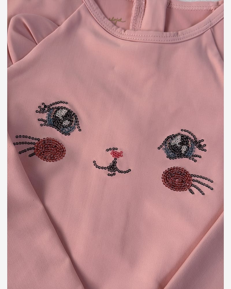 Badedrakt Langermet m/ Glitrende Paljetter - UV 40+ | Kitty LS Swimsuit