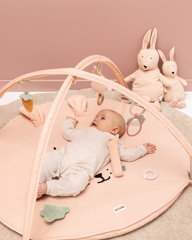 Babygym med lekematte - Øko Bomull | Activity playmat with arches