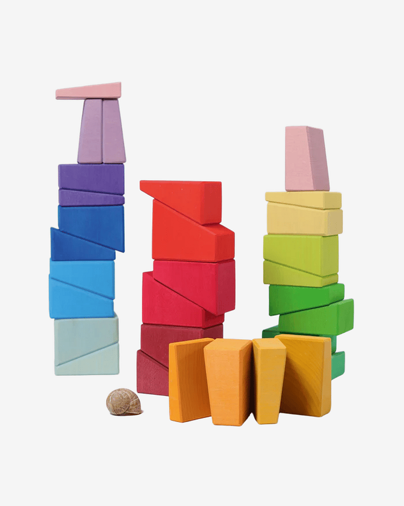 Byggesett og Puslespill - 30 skrå klosser | Sloping Blocks
