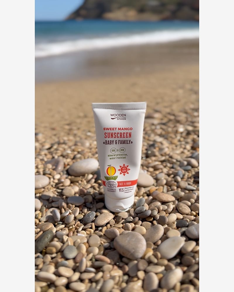 Solkrem Baby & Family SPF50 - Mineral, 100% Naturlig - Trygg for Nyfødt | Sweet Mango, 150 ml