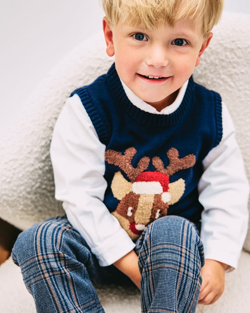 Jule Vest Barn - Pelle - Navy