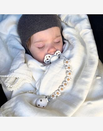 Smokkesnor med Blomster i Silikon | Daisy Pacifier Clip