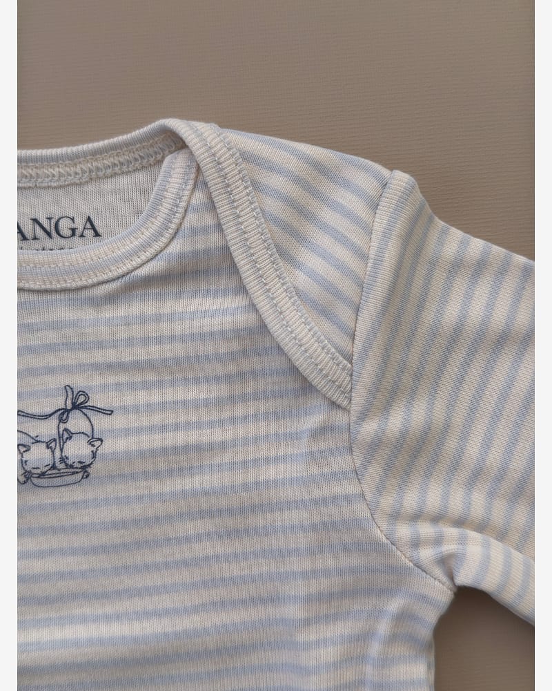 3pk. Body m/ Konvolutt Hals - 100% Øko Bomull | Fio Body - Gavepakke