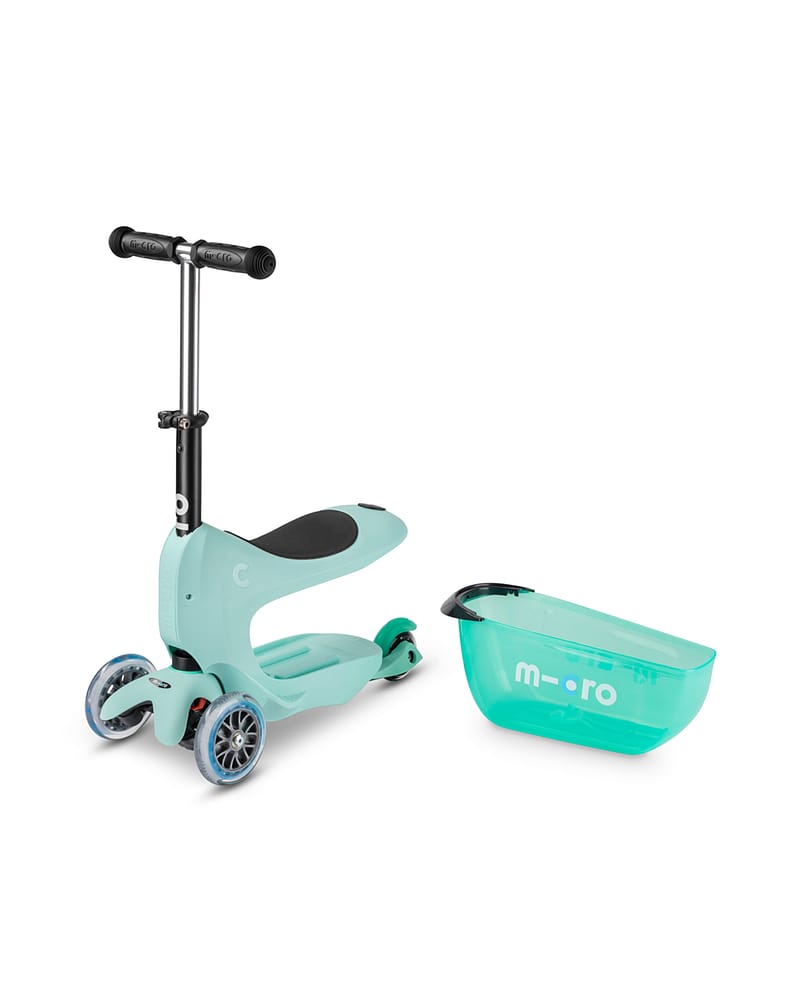 Sparkesykkel og Løpesykkel M/ Foreldrehåndtak - Micro Mini2go Deluxe Plus | 18m-5år