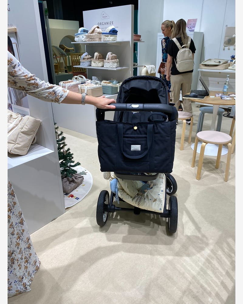 Stelleveske Utbrettbar 2i1 - Øk. Bomull | Vognkroker inkludert