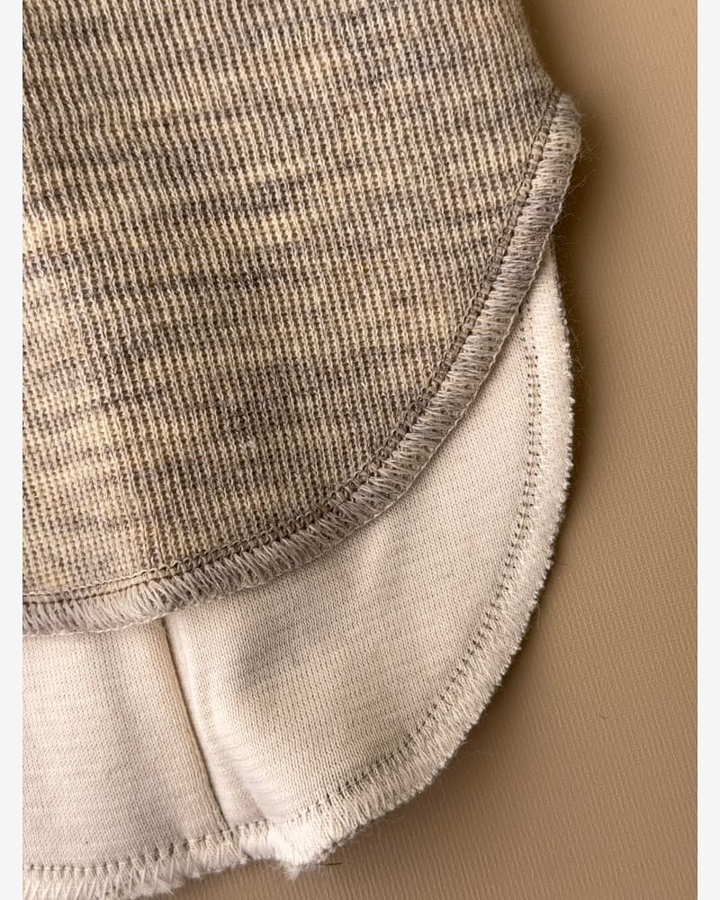 Balaclava Ull m/ Bomullsjersey fôr og Vindstopper | Ubehandlet Ull