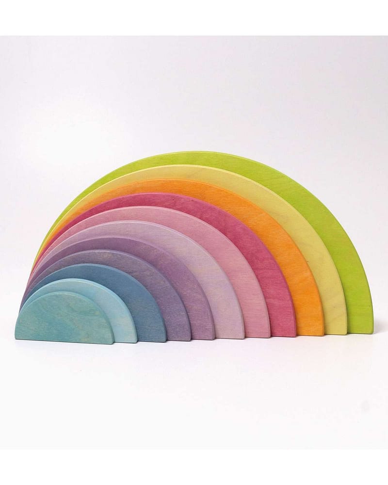 Regnbue Halvsirkel-plater - Stableleke i Tre | Montessori Leker