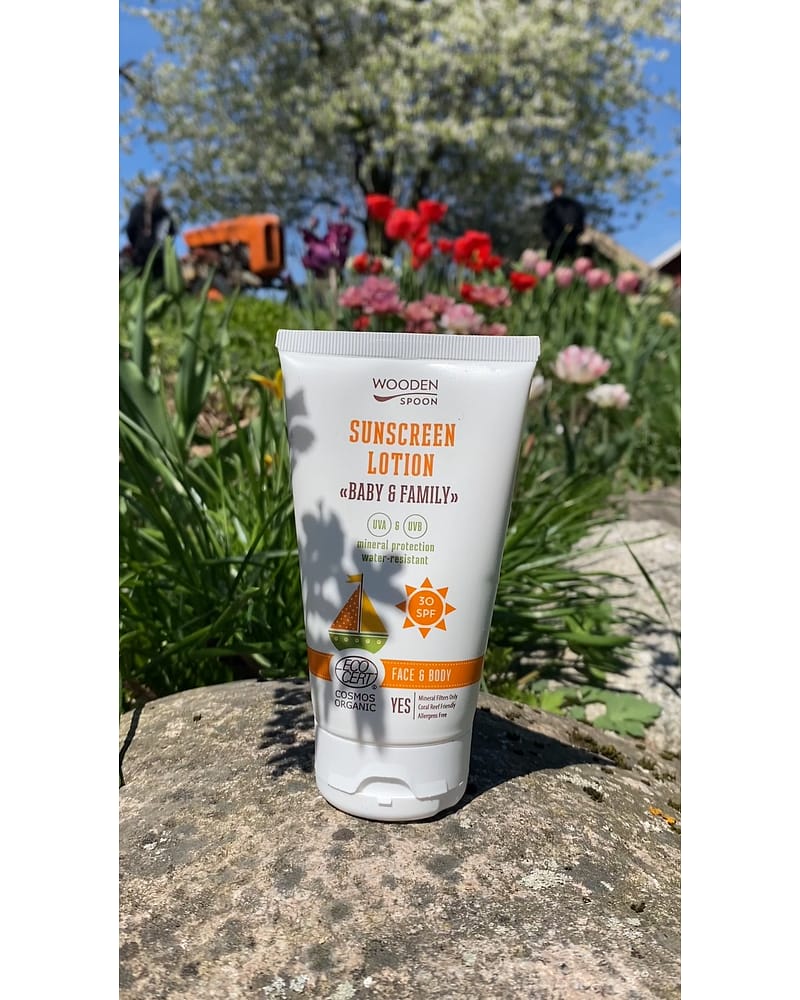 Solkrem Baby & Family SPF30 - Mineral, 100% Naturlig - Trygg for Nyfødt | 150ml