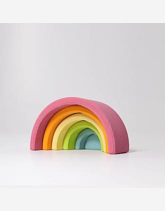 Regnbue Medium Pastel - Stableleke i Tre | Montessori Leker