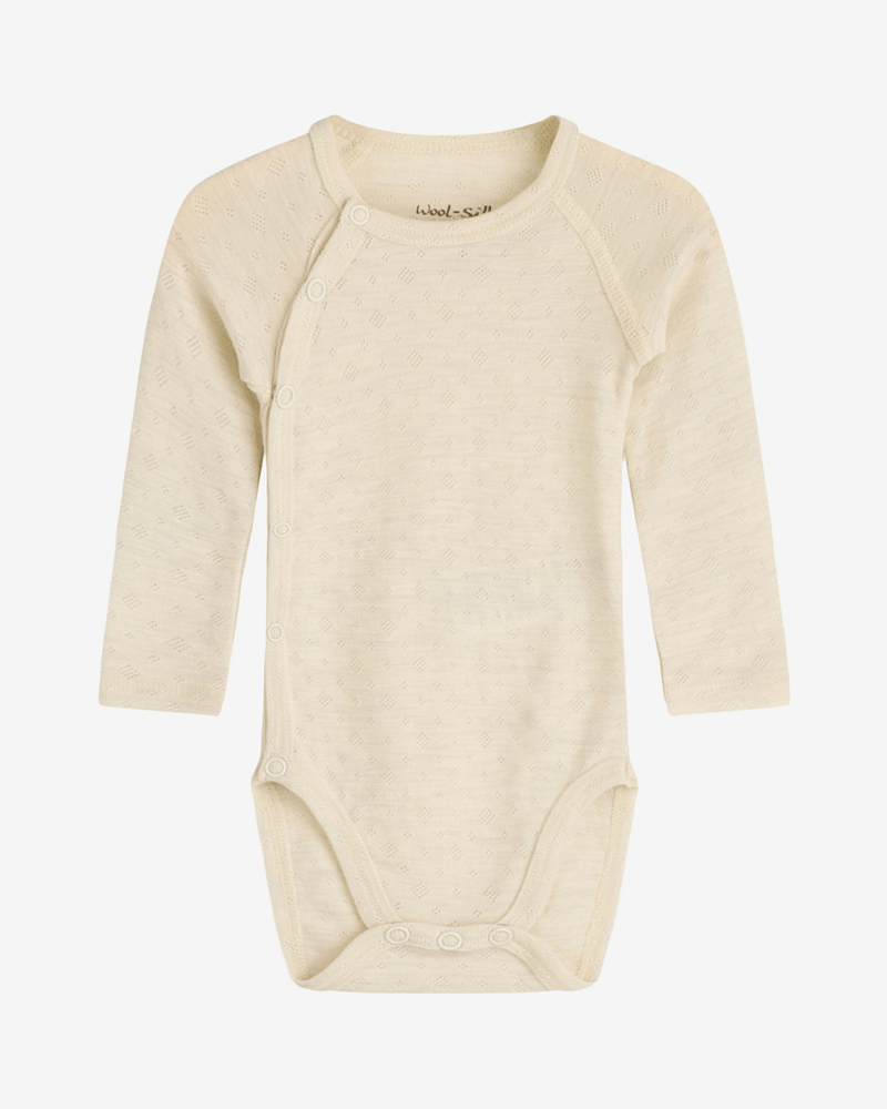Omslagsbody Pointelle - 85% Merino, 15% Silke | HCBilli