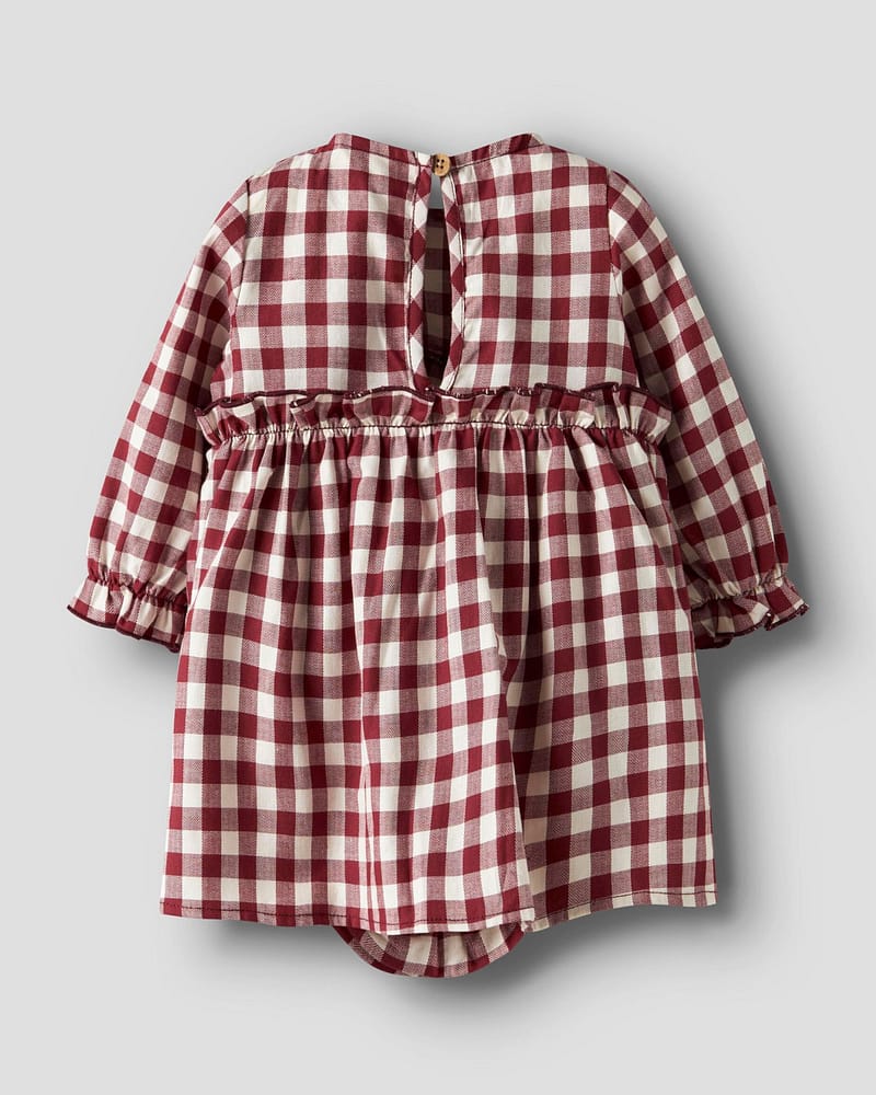 Kjole Baby M/ Volanger - Øko bomull | NBFRIO LS LOOSE BODY DRESS LIL