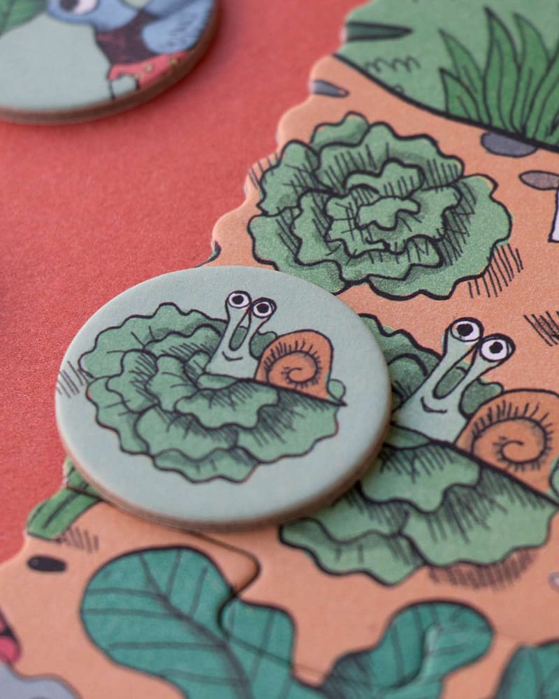 Puslespill og "Hvor er..."-spill - 2i1 Puslespill Barn 3år+ | Rabbit's Garden