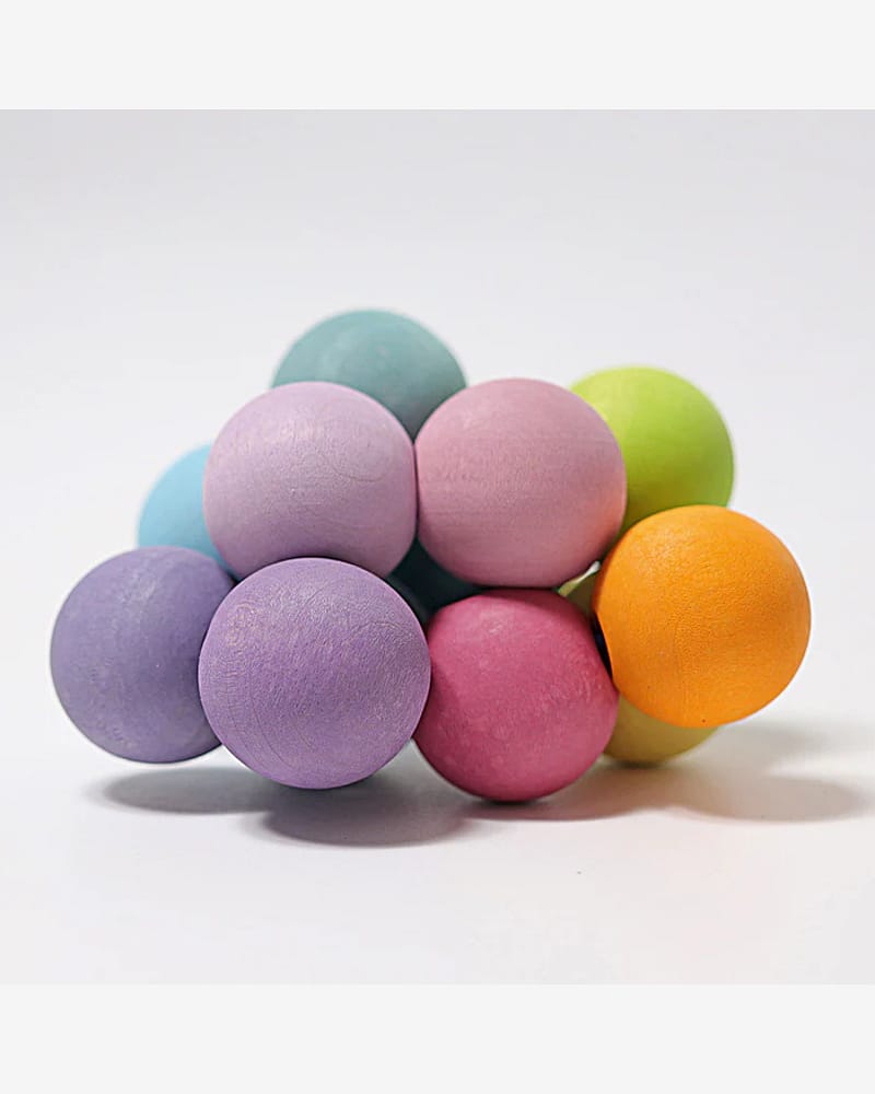 Babyleke Gripekuler - Fidget leke baby 0+| Pastel Beads Grasper