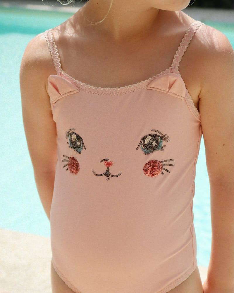 Badedrakt m/ Glitrende Paljetter - Badetøy UV 40+ | Kitty Swimsuit GRS