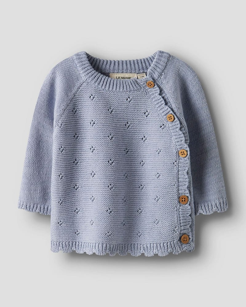 Cardigan Baby - Strikket, Øko Bomull | Laguna LS Wrap Knit