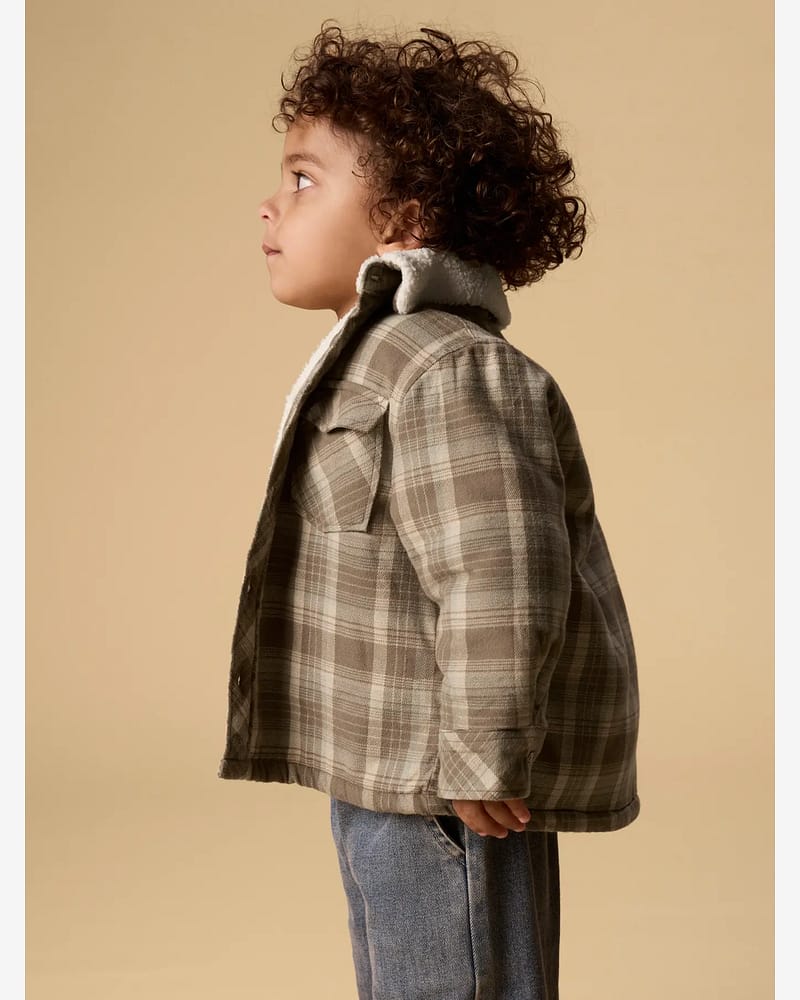 Fleece Jakke Barn - 100% Øko Bomull | NMMTAVOR LS LOOSE SHIRT LIL
