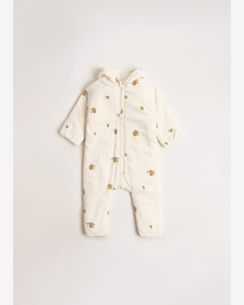 Heldress Baby - 100% Øko Bomull i tykk kvalitet | Newborn Onesie with Hood