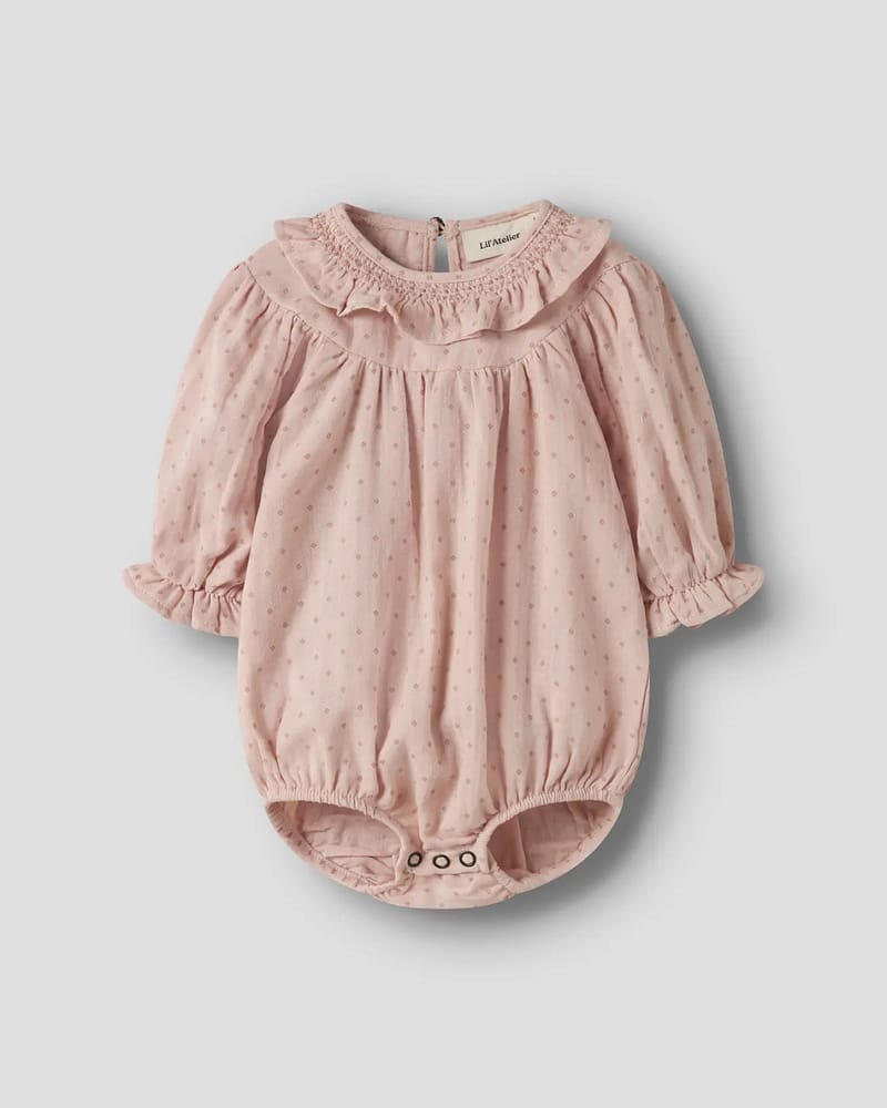 Romper Baby M/ Body - 100% Øko Bomull | NBFDEMBE LS LOOSE ROMBER LIL