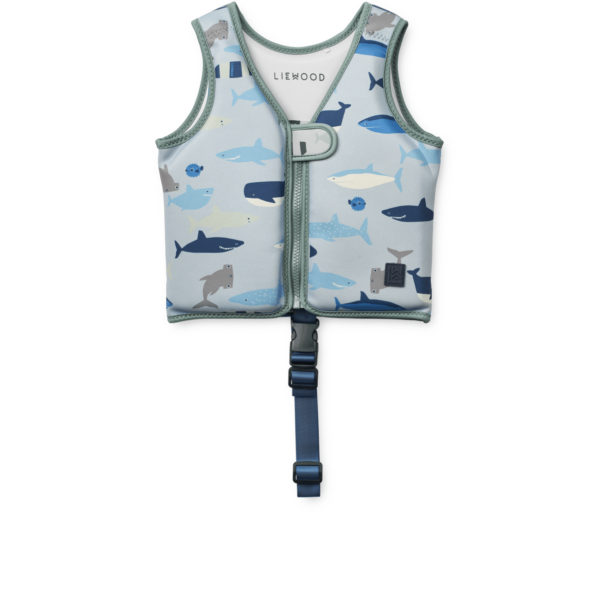 Svømmevest Barn | Neoprene Flytevest Dove Bare, Shark / Dove blue