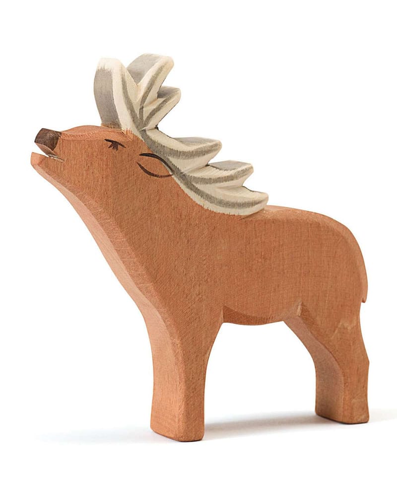 Hjort Lekedyr - Håndlaget Trefigur | Dyrefigurer Skog