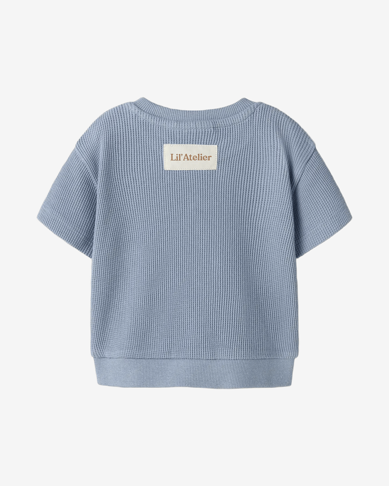 Topp Baby - Vaffelstruktur i Øko Bomull | NBMHARUN SS LOOSE SWEAT LIL