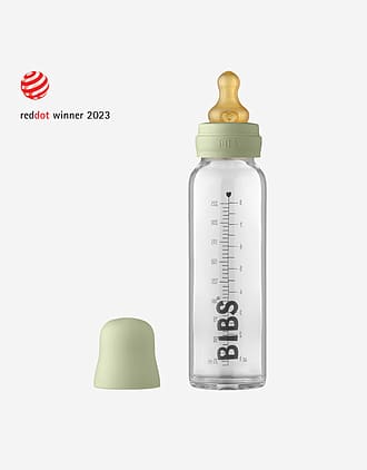 BIBS Tåteflaske i Glass 225 ml - Komplett Sett