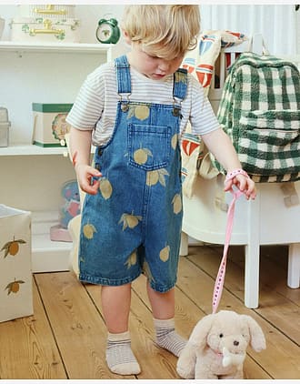 Seleshorts Barn – Denim, 100% Øko Bomull | Magot Overalls GOTS