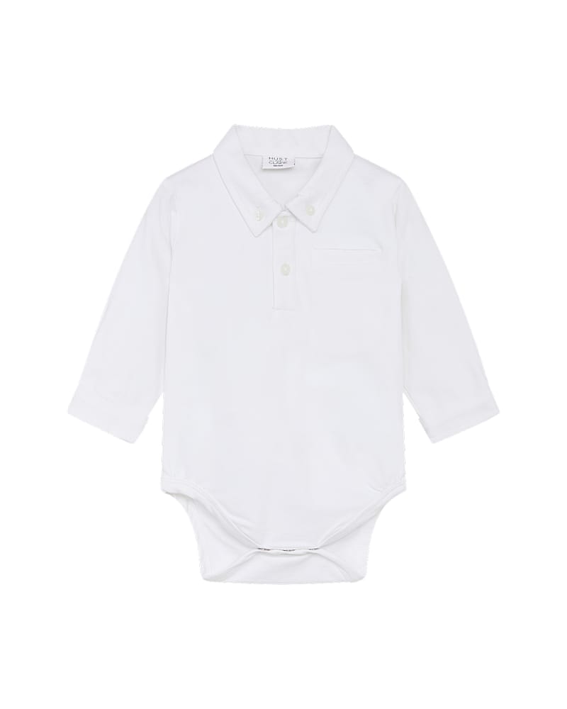 Skjortebody m/ Polo Krage - Myk og Elastisk Bomull | Basil Solid