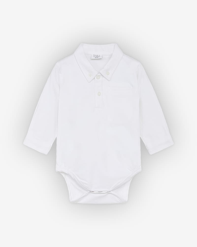 Skjortebody m/ Polo Krage - Myk og Elastisk Bomull | Basil Solid