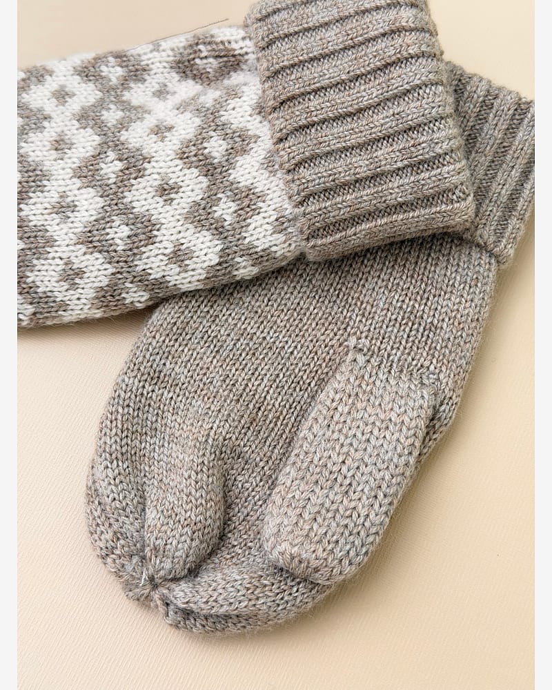 Ullvotter m/ tommel - 100% Merino | Jacquard Mittens Towsi