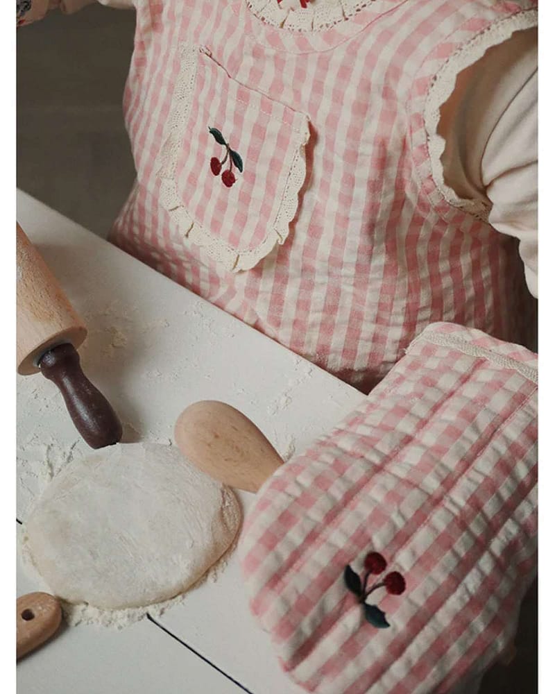 Forkle og Grytevott - Bakeutstyr Barn | Frill Apron Set