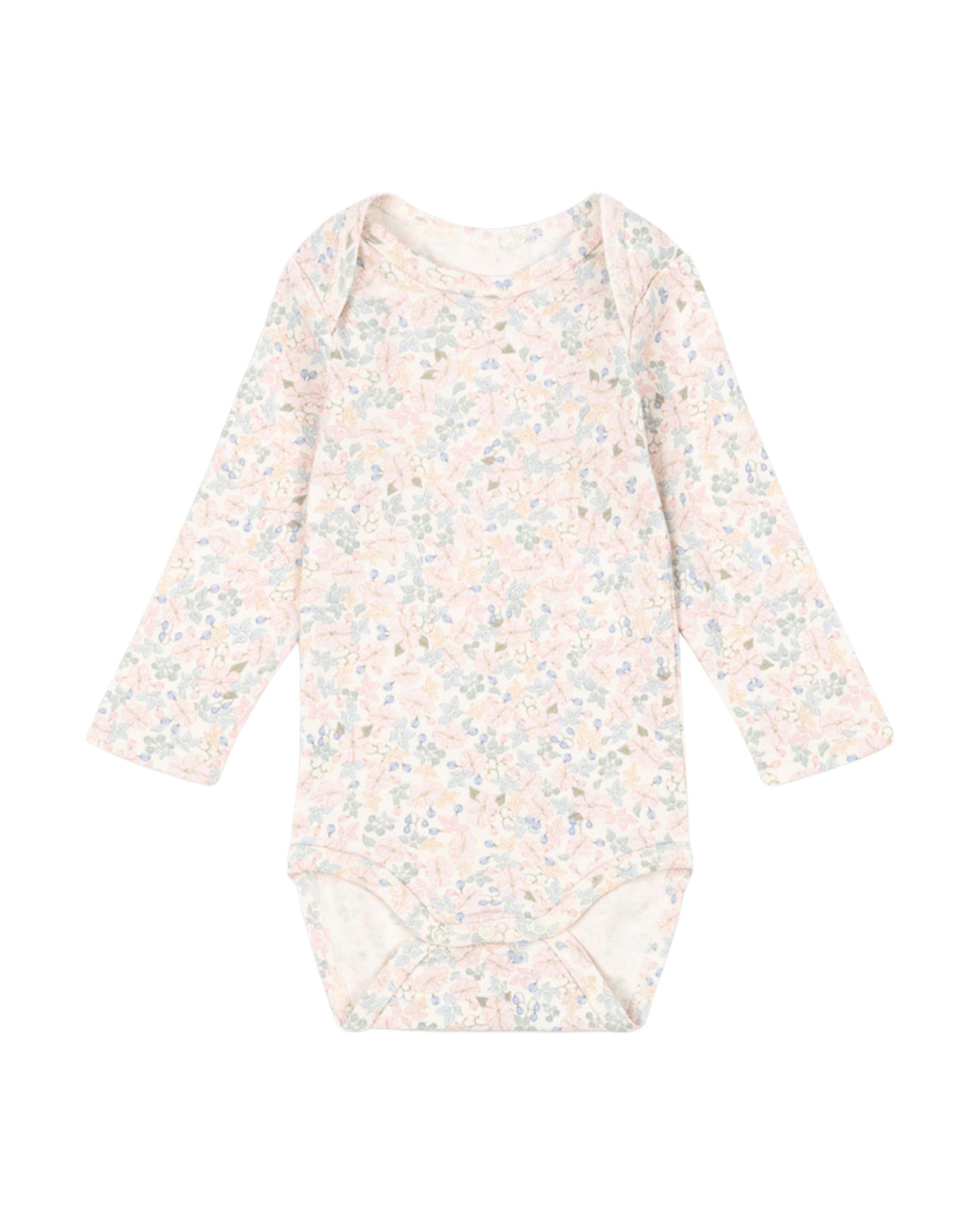 Body m/ Konvolutt Hals – 100% Øko Bomull | Fio LS Body, Rosa Mix - Prato Fiori