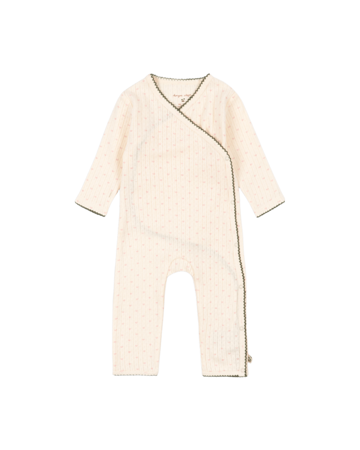 Heldress med Omslag - 100% Øko Bomull, Pointelle | Minnie Newborn Onesie GOTS