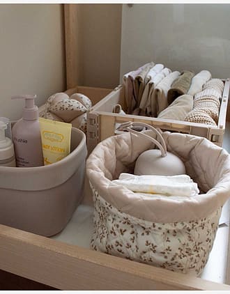 Oppbevaringskurv 2pk - Quilted - Økologisk