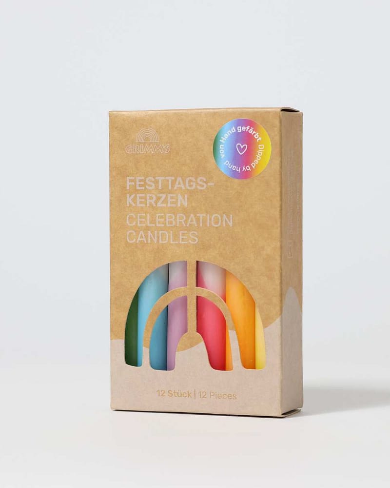 Lys til Bursdagsring - 12pk - 100% Ceresinvoks | Grimms Lysestake