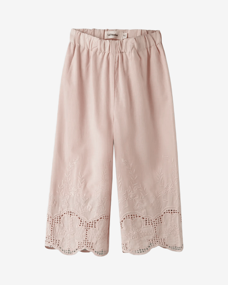 Vide Bukse Barn m/ Broderi - Øko Bomull | NMFDAYNA WIDE ANCLE PANT LIL
