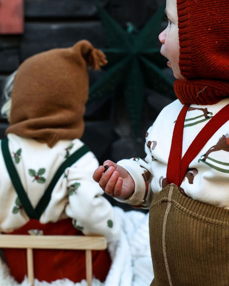 Strømpebukse Rib m/ seler | Footed Tights