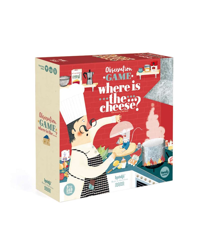 Brettspill Barn 3år+ "Hjelp Kokken"-finn og være rask! | Familiespill "Where is the Cheese"