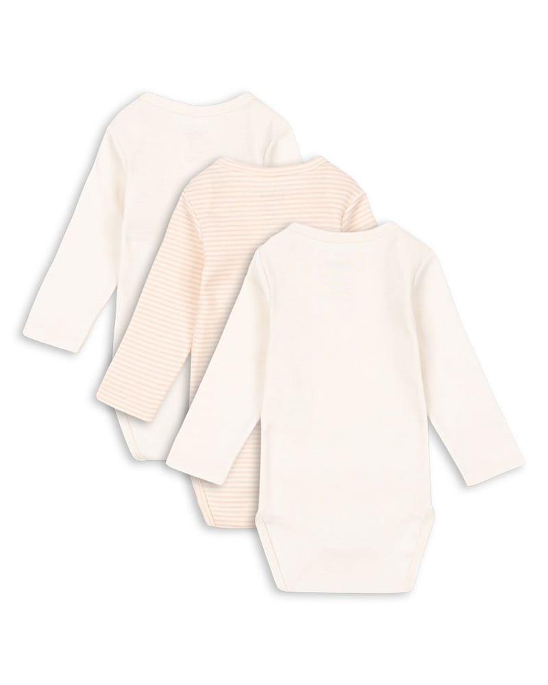 3pk. Body m/ Konvolutt Hals - 100% Øko Bomull | Fio Body - Gavepakke