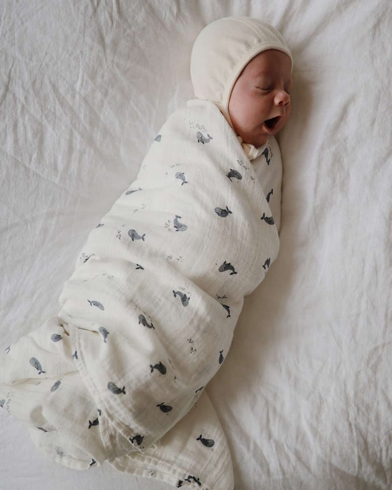 Swaddle Teppe - 100% Økologisk Musselin | 120x120cm