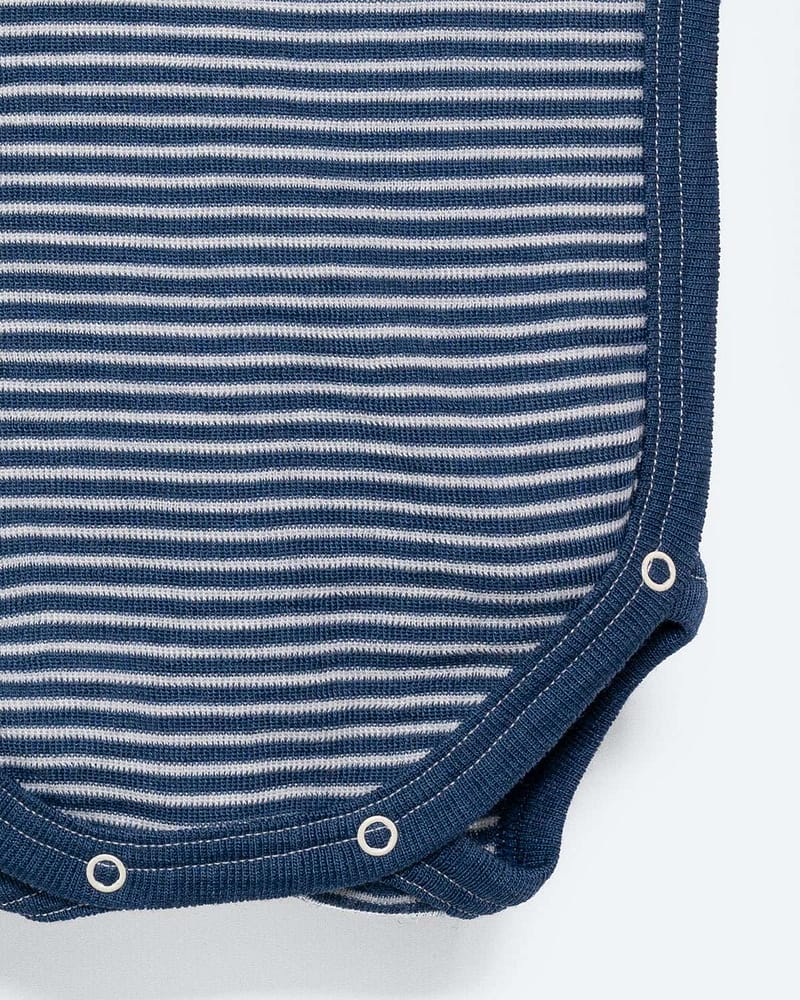 Omslagsbody Ull / Silke - Cosilana, Blå Stripe