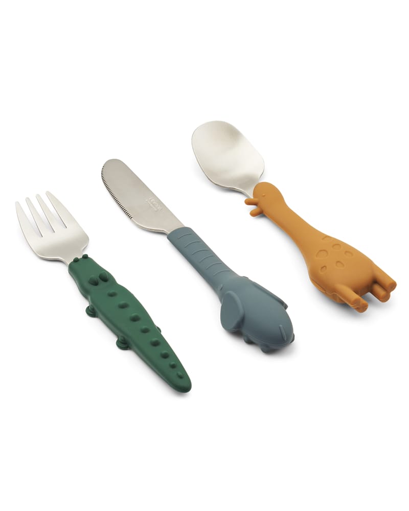 Bestikk Sett Barn 3pk - Rustfritt Stål & Silikon | Tove