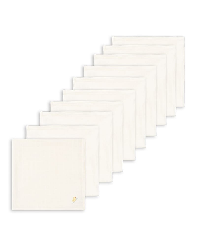 Gulpekluter 10pk - 100% Øk. Musselin - 65 x 65 cm | Nuvoli
