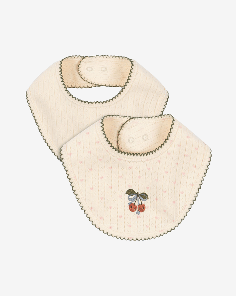 Siklesmekke 2pk - 100% Øko Bomull, Pointelle | Minnie 2 Pack Bib