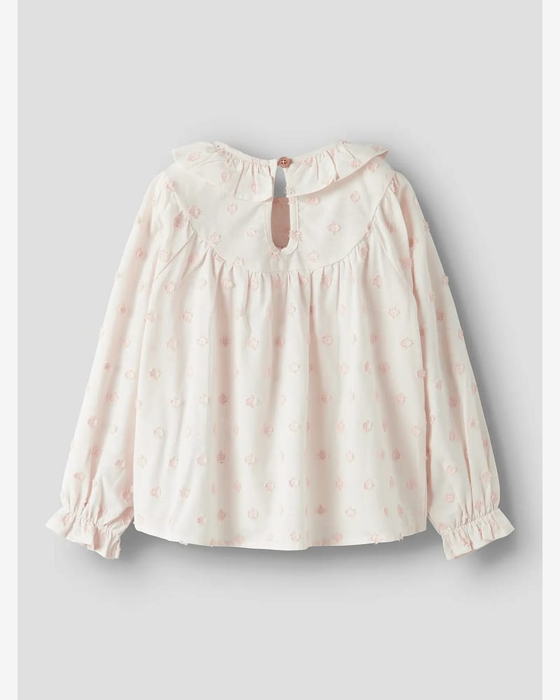 Bluse Barn M/ Volangerkrage - Øko Bomull | Nethe LS Shirt