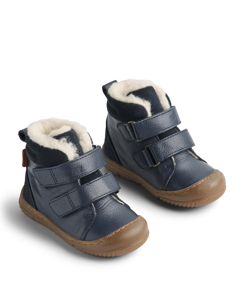 Vintersko Baby i Skinn m/ Fleksibel såle - 100% Merinoullfôr & Vanntett | Winterboot Snug Tex