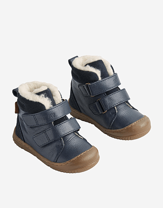 Vintersko Baby i Skinn m/ Fleksibel såle - 100% Merinoullfôr & Vanntett | Winterboot Snug Tex